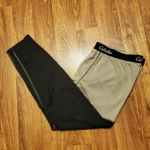Cabela's Tights Men 2XL Beige Baselayer Tech‎ Silk Thermal Zone Polartec